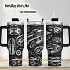 Motorcycle Tumbler – 40oz Insulated Steel Biker Legend Design