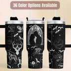 Fantasy Book Tumbler Insulated Travel Mug Stainless Steel Drinkware Double Walled Construction Keeps Beverages Hot Cold Character Inspired Artwork Fantasy Literature Design Book Quote Details Perfect Reading Companion Daily Commute