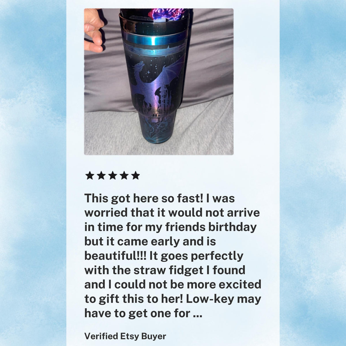 Fantasy Book Tumbler – 40oz Insulated Stainless Steel Reader Gift