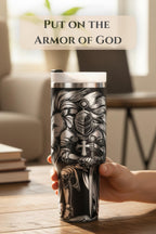 Christian Lion Tumbler – 40oz Insulated Bible Verse Religious Gift