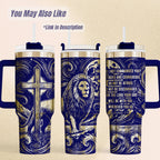 Christian Lion Tumbler – 40oz Insulated Bible Verse Gift