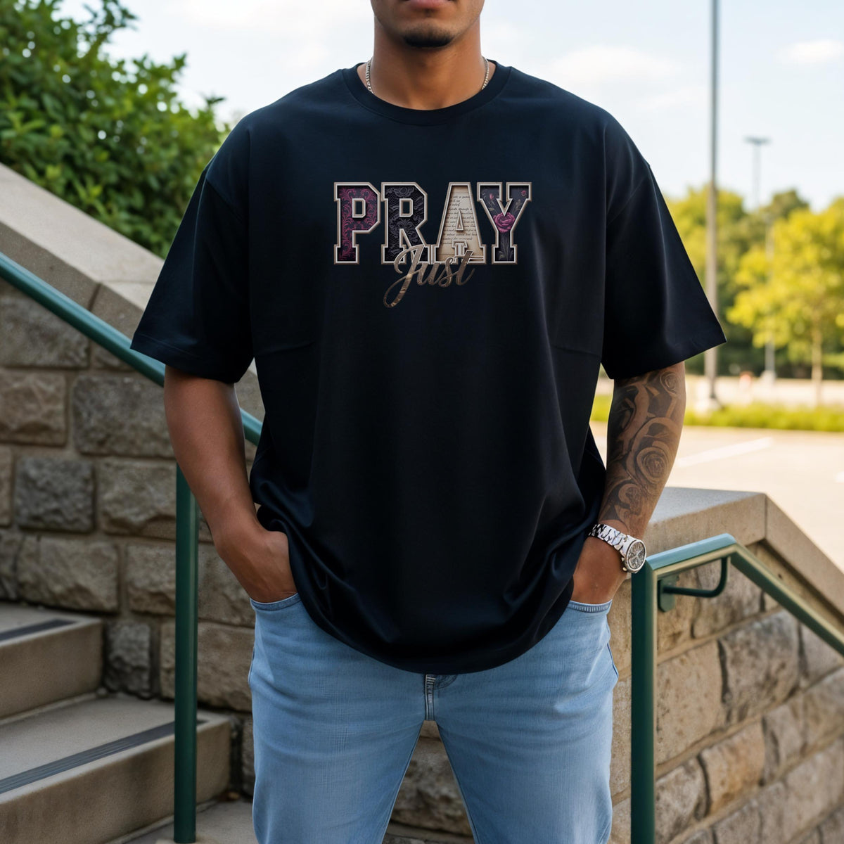 Faith Based Apparel Christian Typography Message Shirt Vintage Athletic Font Design Comfortable Worship Clothing Unisex Believer Tee Perfect Church Service Outfit Daily Inspiration Wear Casual Faith Expression Classic Fit Cotton
