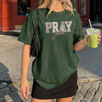 Inspirational Christian Clothing Prayer Typography Shirt Faith Statement Tee Unisex Religious Wear Bold Message Design Believer Worship Apparel Casual Church Outfit Soft Cotton Construction Comfortable Daily Wear Bible Study Group Tee