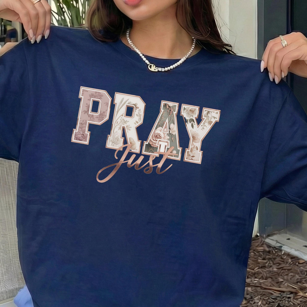 Religious Apparel Christian Typography Design Faith Prayer Shirt Inspirational Message Tee Unisex Believer Clothing Casual Worship Lifestyle Wear Comfortable Cotton Construction Church Service Outfit Bible Study Group Shirt Spiritual