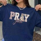 Religious Apparel Christian Typography Design Faith Prayer Shirt Inspirational Message Tee Unisex Believer Clothing Casual Worship Lifestyle Wear Comfortable Cotton Construction Church Service Outfit Bible Study Group Shirt Spiritual
