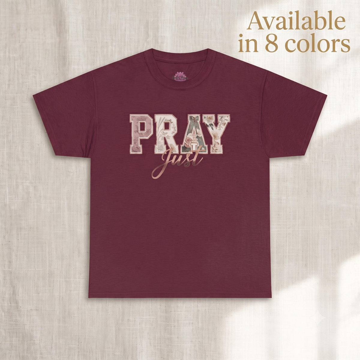 Christian Prayer Shirt Inspirational Typography Design Faith Tee Unisex Religious Apparel Bold Lettering Statement Piece Believer Worship Lifestyle Casual Church Wear Soft Cotton Fabric Comfortable Fit Daily Devotional Clothing Bible Study