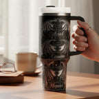 Reader Gift Tumbler Book Lover Present Perfect Bookish Merchandise Fantasy Literature Themed Drinkware 40oz Insulated Travel Cup Stainless Steel Construction Double Wall Technology Keeps Beverages Hot Cold Mountain Rose Design Details Daily