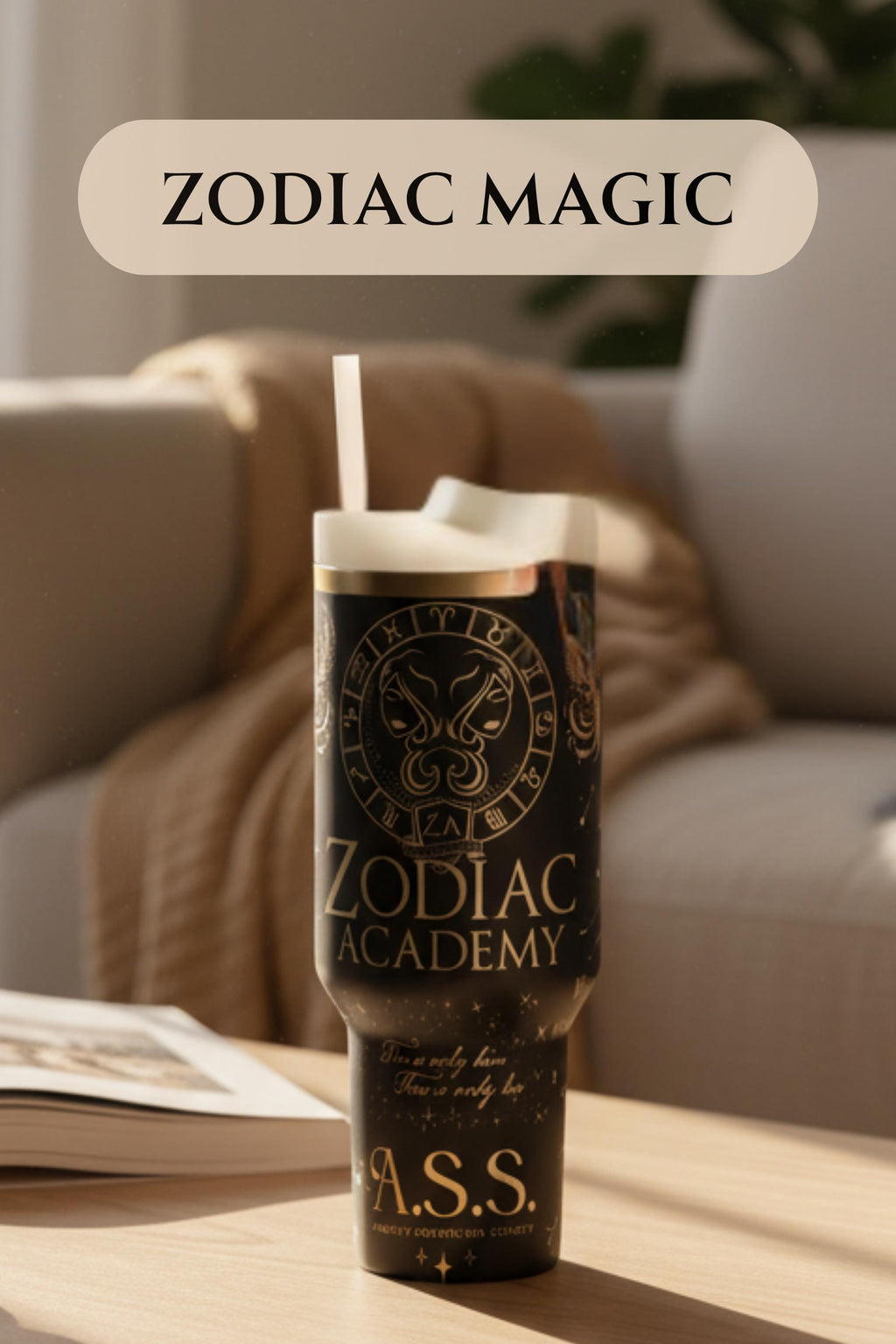 Zodiac Academy Tumbler – 40oz Insulated Steel Fantasy Reader Gift