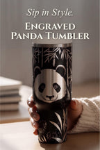 Panda Tumbler – 40oz Insulated Stainless Steel Laser Engraved Cup