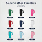 Cat Tumbler with Handle – 40oz Insulated Black White Pattern