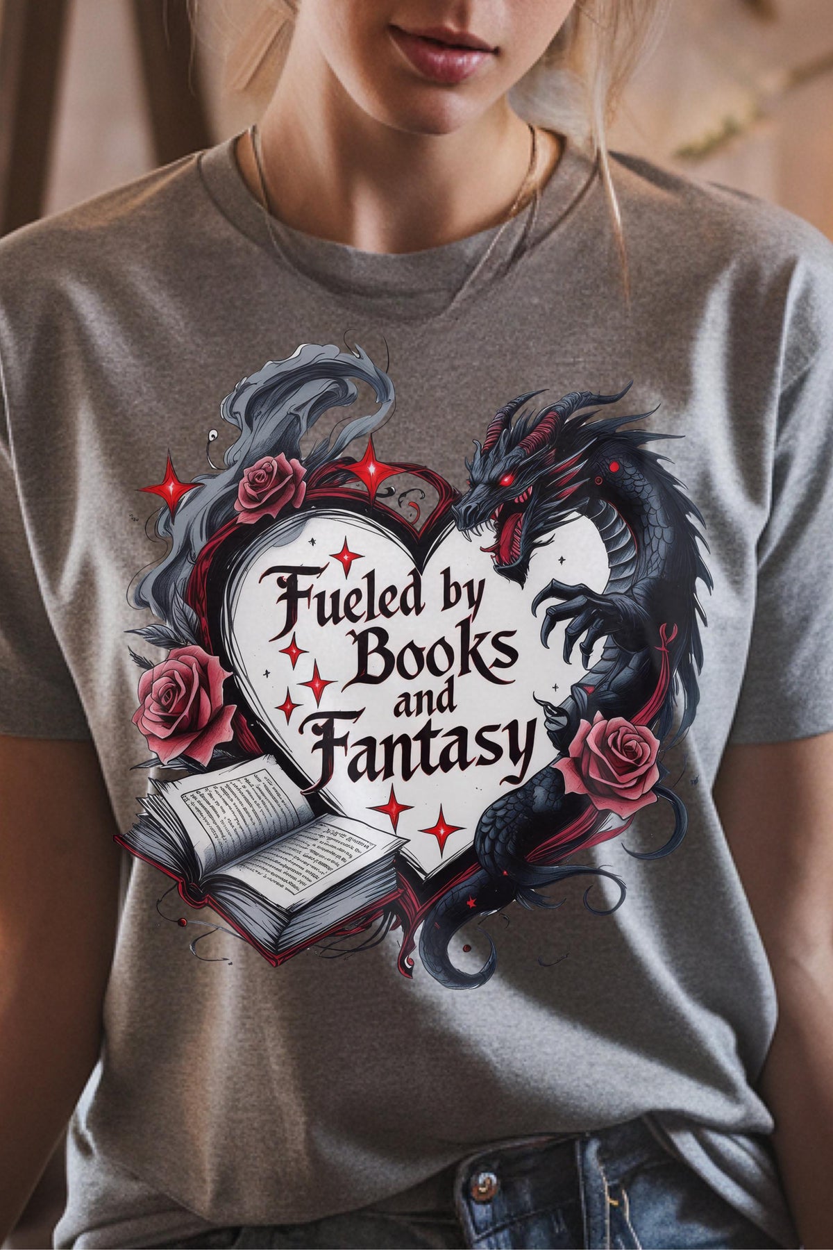 Personalized Book Shirt – Custom Name Fantasy Reader Dragon Tee