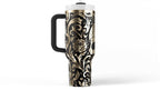 Skull Tumbler – 40oz Insulated with Handle Day of the Dead Calavera