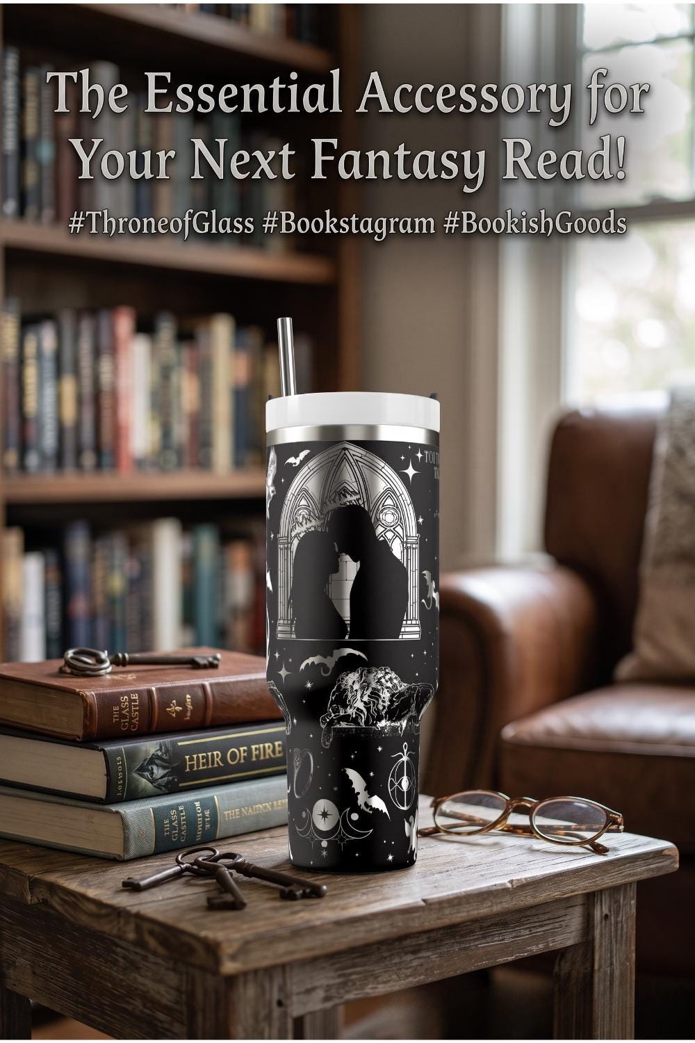 Throne of Glass Tumbler – 40oz Insulated Sjm Universe Cup