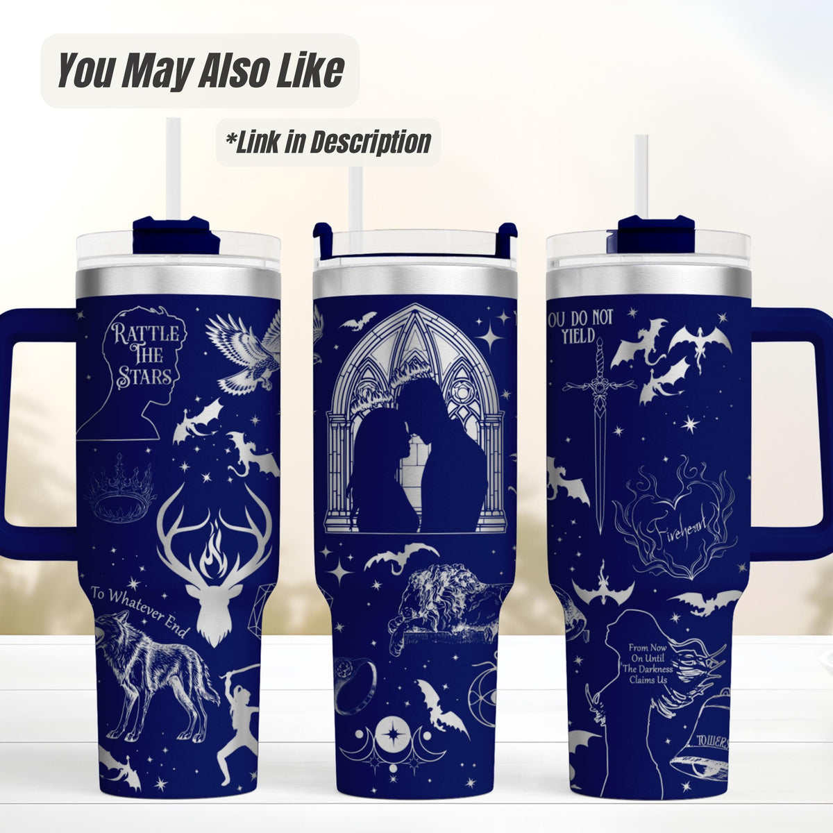 Throne of Glass Tumbler – Manon Blackbeak 40oz Insulated Bookish Gift