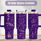 Fantasy Book Tumbler Insulated Stainless Steel Reader Gift Butterfly Moon Sword Design Romantasy Themed Drinkware Book Lover Merchandise Double Wall Insulation Temperature Control Hot Cold Beverages Literary Inspired Travel Tumbler Bookish