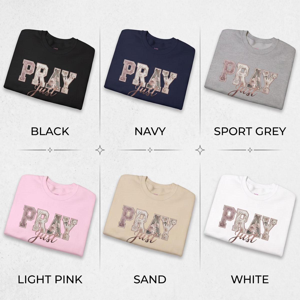 Christian Sweatshirt Unisex Design Pray Message Apparel Faith Based Clothing Women Church Wear Spiritual Gift For Her Religious Crewneck Pullover Inspirational Typography Design Devotional Fashion Statement Comfortable Everyday Wear Casual