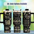 Insulated Steel Tumbler Large Capacity Forty Ounce Bottle Keeps Drinks Cold Hours Long Lasting Temperature Control Perfect Travel Companion Daily Commute Essential Office Desk Accessory Novelty Gift Idea Funny Statement Design Bold Graphic