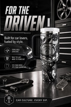 Mechanic Gift Tumbler – 40oz Insulated Stainless Steel Hot Rod Design