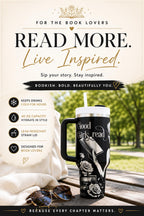Gothic Book Tumbler – 40oz Insulated Dark Romance Reader Gift