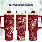 Bulldog Tumbler Gift For Dog Mom Birthday Present Insulated Stainless Steel Travel Mug 40 Ounce Capacity Vacuum Insulated Technology Keeps Beverages Hot Cold Hours Perfect Bulldog Lover Gift Unique Pet Owner Present Premium Quality