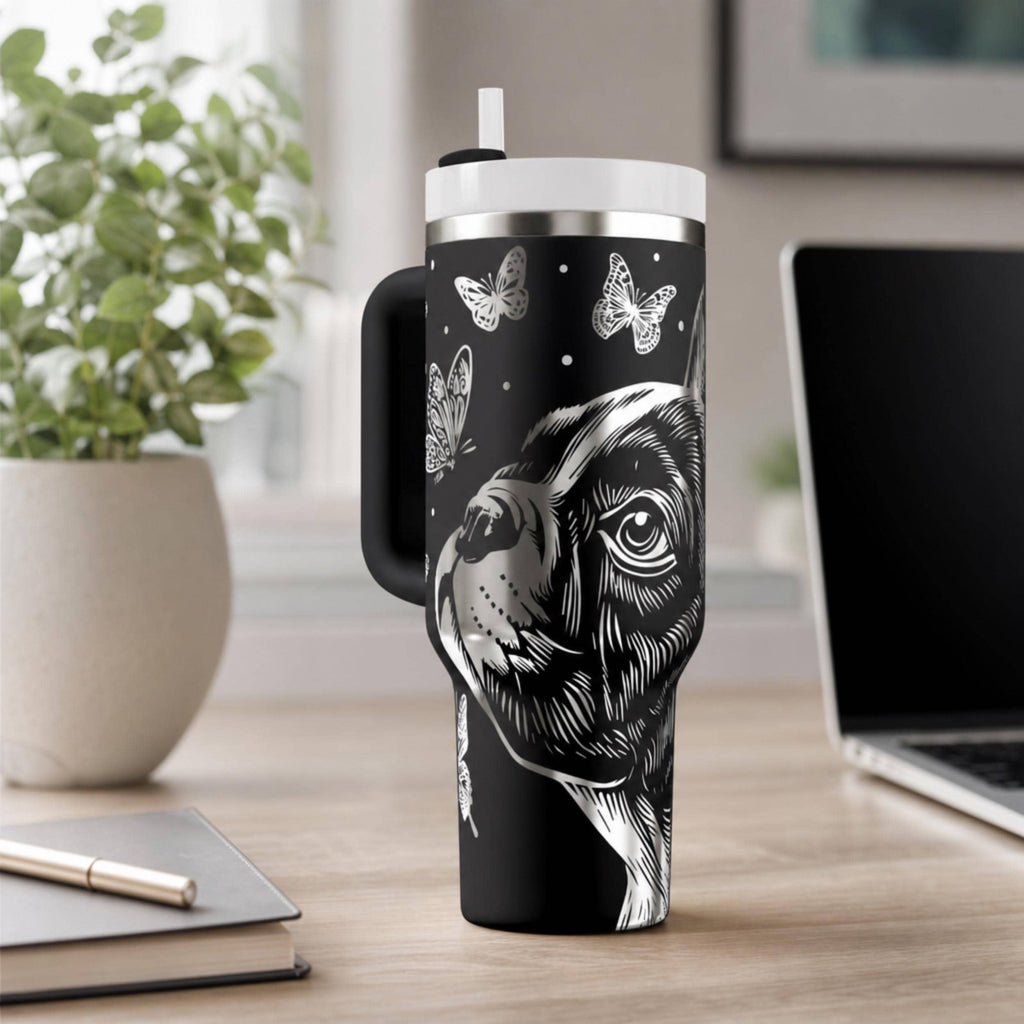 Premium Bulldog Tumbler Stainless Steel Insulated Mug 40 Ounce Capacity Perfect Birthday Gift For Dog Mom Bulldog Lover Present Vacuum Insulated Technology Keeps Beverages Hot Cold Hours Spill Resistant Design BPA Free Materials Travel