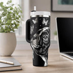 Premium Bulldog Tumbler Stainless Steel Insulated Mug 40 Ounce Capacity Perfect Birthday Gift For Dog Mom Bulldog Lover Present Vacuum Insulated Technology Keeps Beverages Hot Cold Hours Spill Resistant Design BPA Free Materials Travel