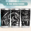 Book Lover Gift Ideas Insulated Tumbler 20oz Stainless Steel Dragon Design Fantasy Reader Present Literary Quote Engraved Artwork Double Wall Temperature Control Handle Drinkware Perfect Reading Companion Travel Mug Gothic Style Aesthetic
