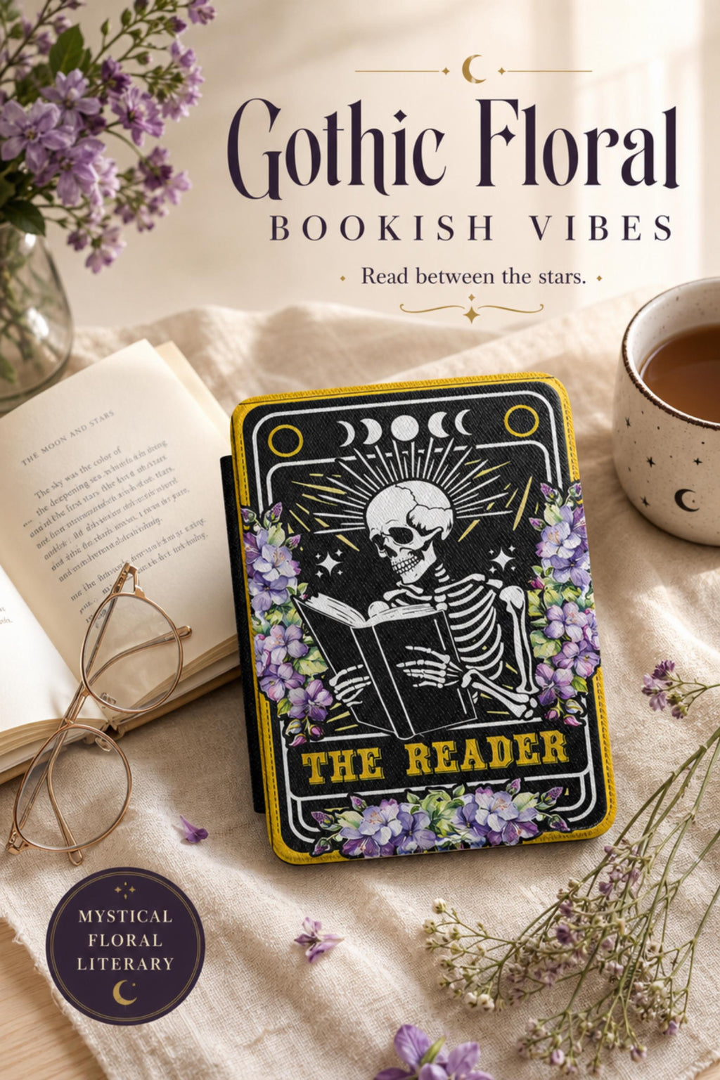 Gothic Kindle Case – Handcrafted Skeleton Reader Paperwhite
