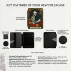 Gothic Kindle Case – Skeleton Art Design for Dark Academia Reader