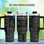 Funny Tumbler Gift For Adults 40 Oz Insulated Stainless Steel Water Bottle Large Capacity Beverage Container Perfect White Elephant Party Present Birthday Gag Gift Office Celebration Novelty Drinkware Reusable Flask Travel Mug Daily