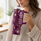 Forty Ounce Insulated Bottle Stainless Steel Construction Double Wall Insulation Technology Keeps Beverages Cold Extended Periods Perfect Daily Use Travel Mug Office Essential Funny Statement Tumbler Bold Design Elements Novelty Drinkware