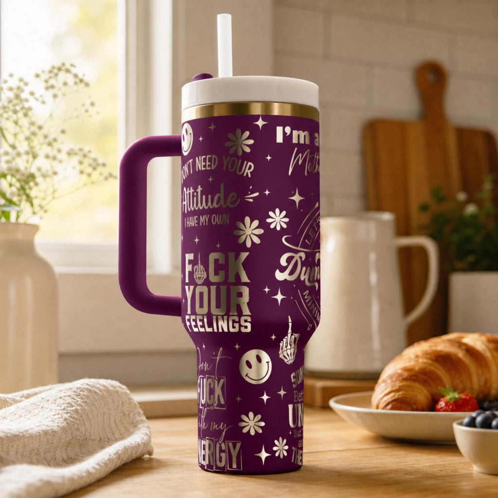 Large Capacity Tumbler Insulated Steel Bottle Forty Ounce Size Perfect For Daily Hydration Cold Beverage Storage Extended Temperature Control Double Wall Construction Fits Standard Cup Holders Travel Friendly Design Funny Adult Humor Gift